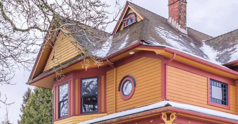 Historic property with old roof to be replaced. 