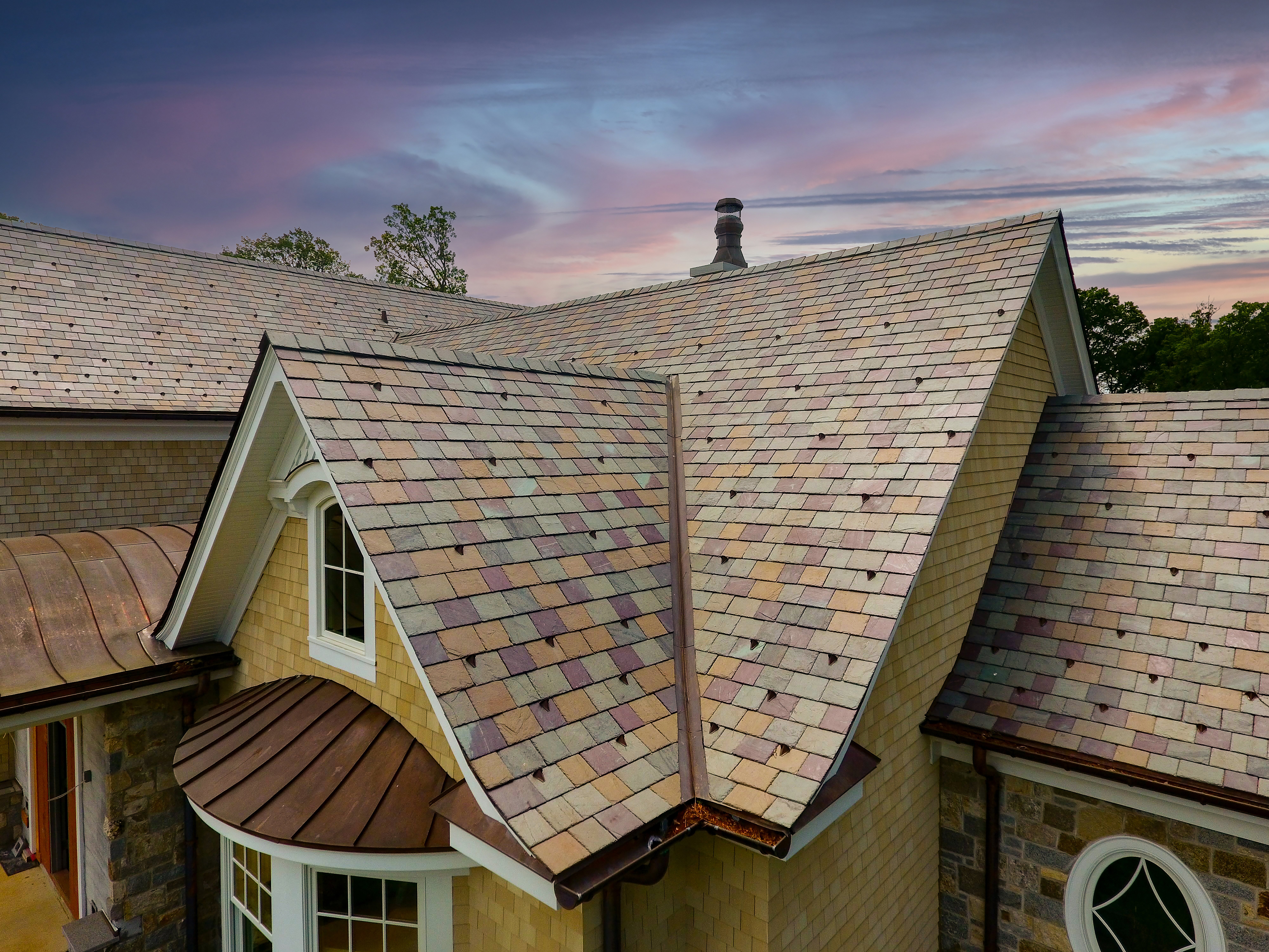 Half round brass pad-style snow retention system from Alpine SnowGuards ins