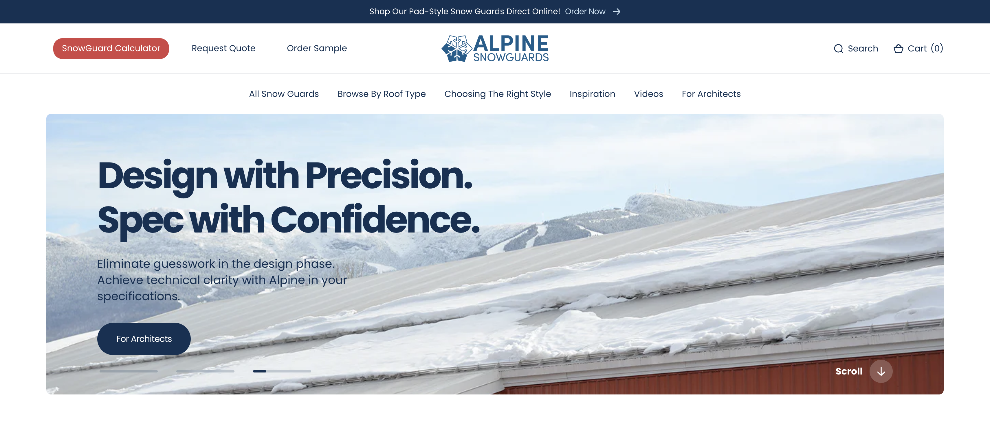 Alpine SnowGuards helps you design with precision and spec with confidence. 