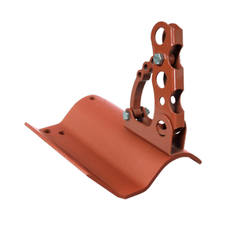 Powder coated snow guard for Ludowici clay spanish tiles.